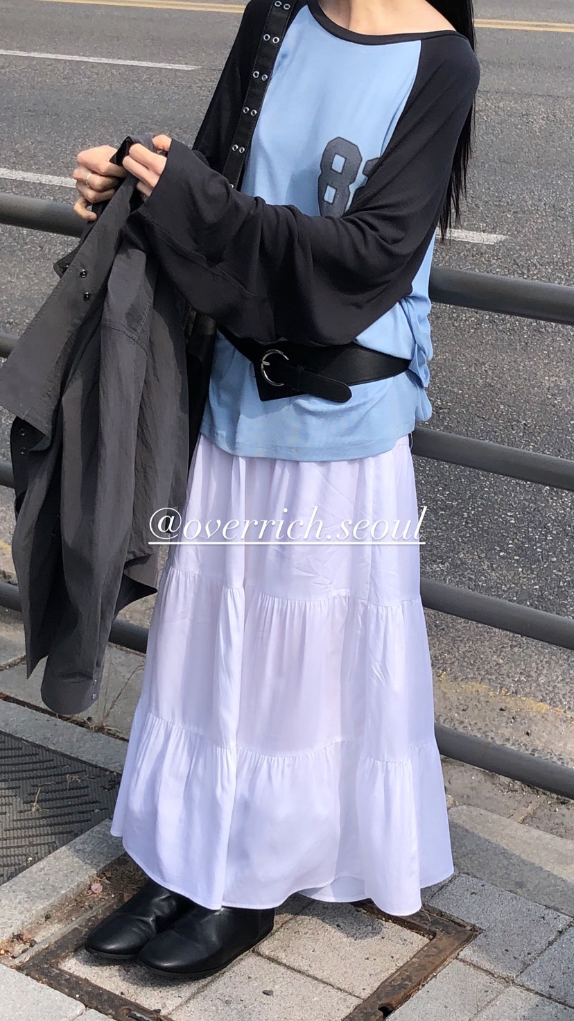 OVER RICH韓國直郵實拍女裝新品26春夏休閑人氣時尚長裙OVER RICH長裙