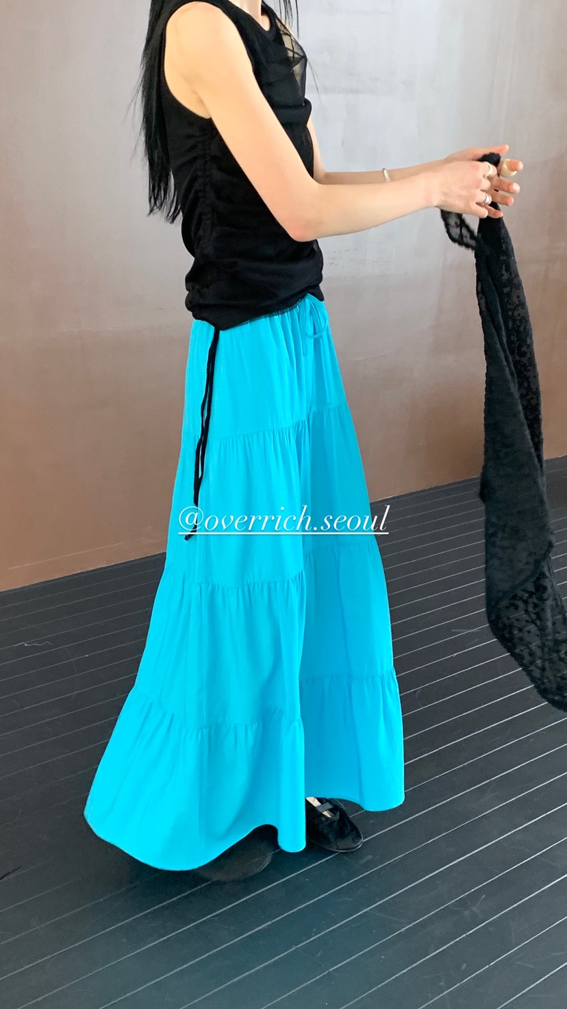 OVER RICH韓國直郵實拍女裝新品26春夏休閑人氣時尚長裙OVER RICH長裙