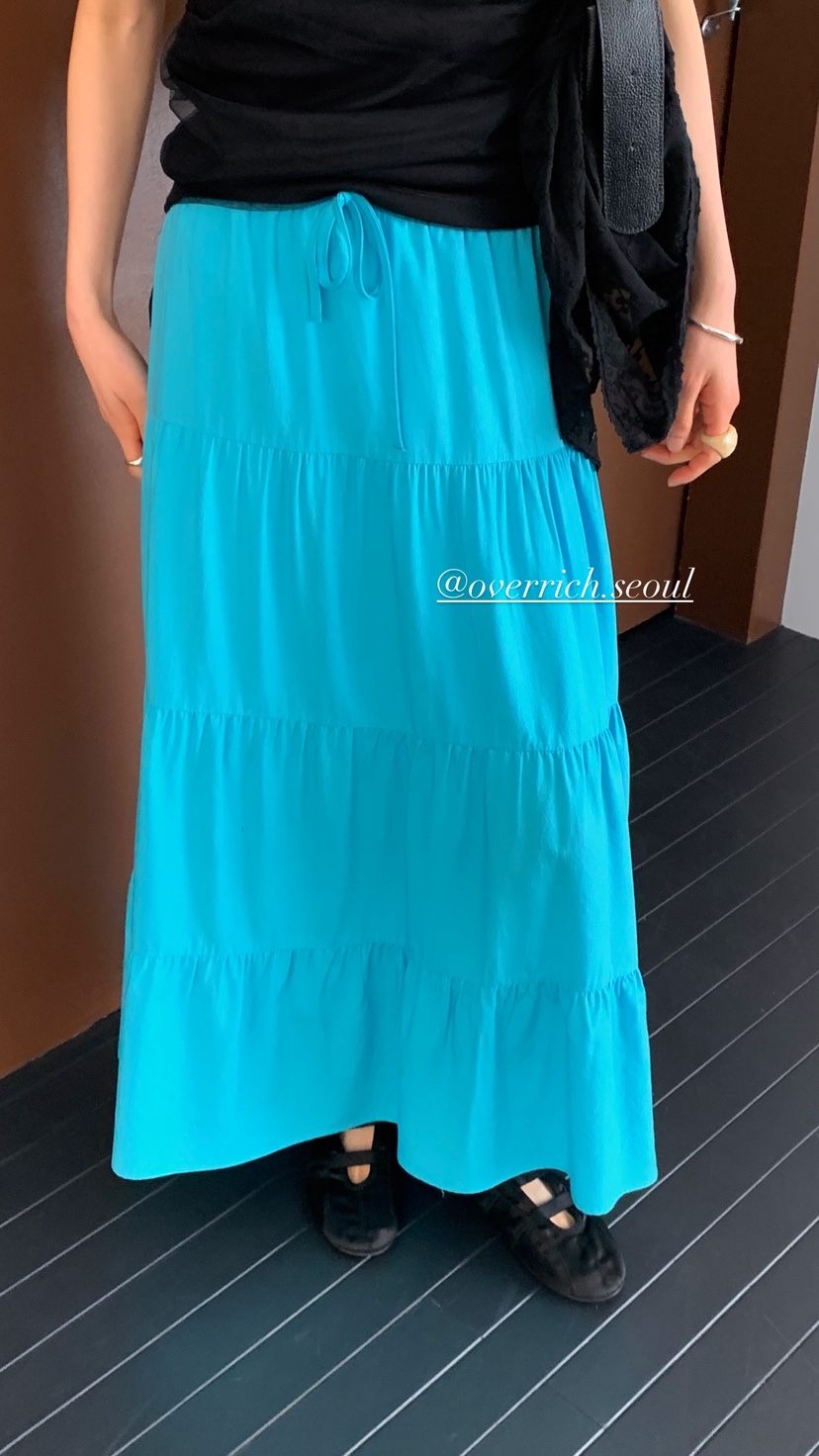 OVER RICH韓國直郵實拍女裝新品26春夏休閑人氣時尚長裙OVER RICH長裙