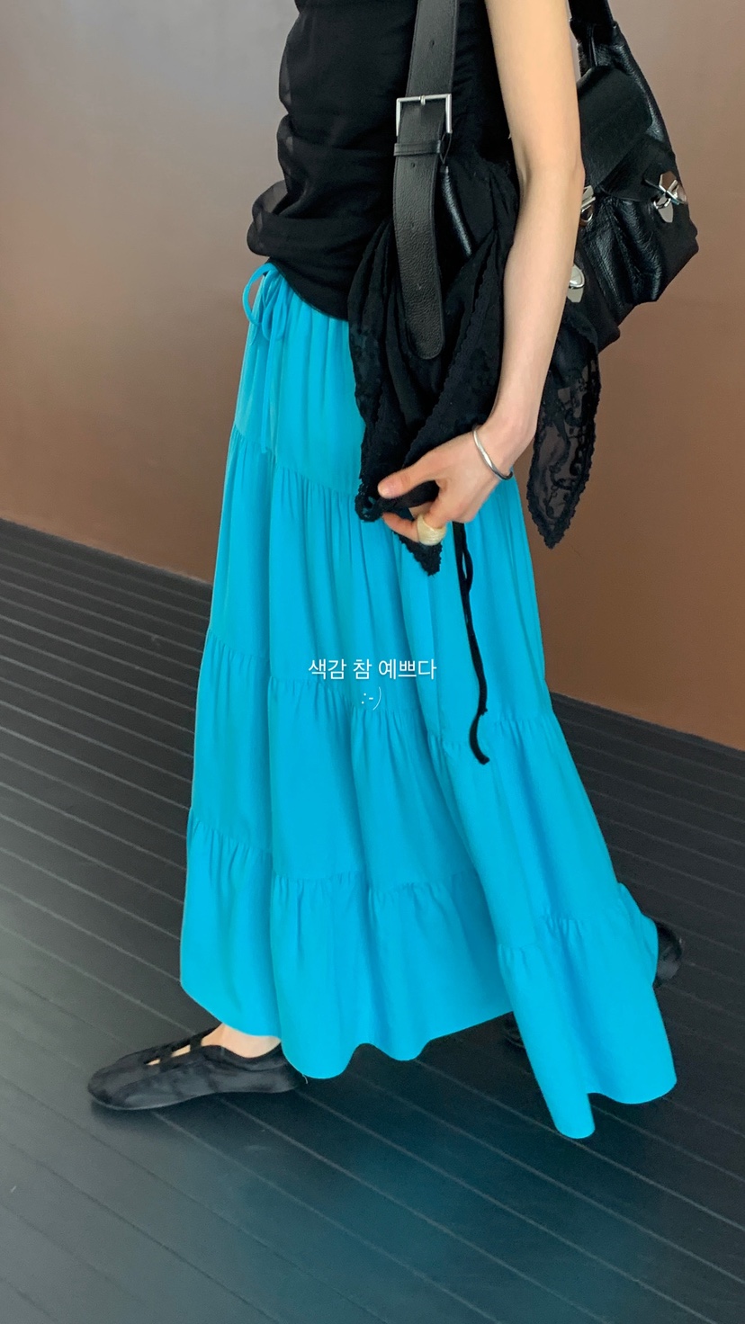 OVER RICH韓國直郵實拍女裝新品26春夏休閑人氣時尚長裙OVER RICH長裙