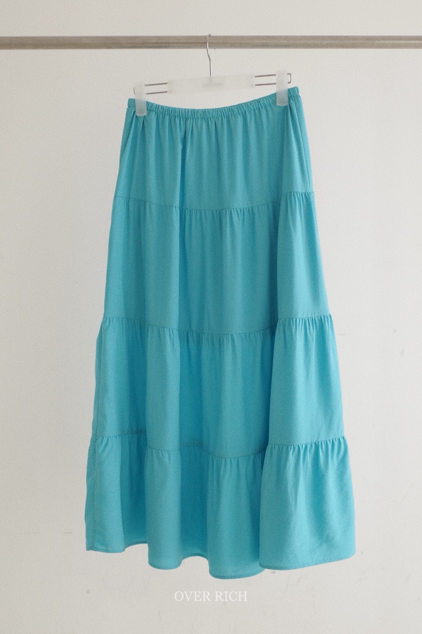 OVER RICH韓國直郵實拍女裝新品26春夏休閑人氣時尚長裙OVER RICH長裙圖色1