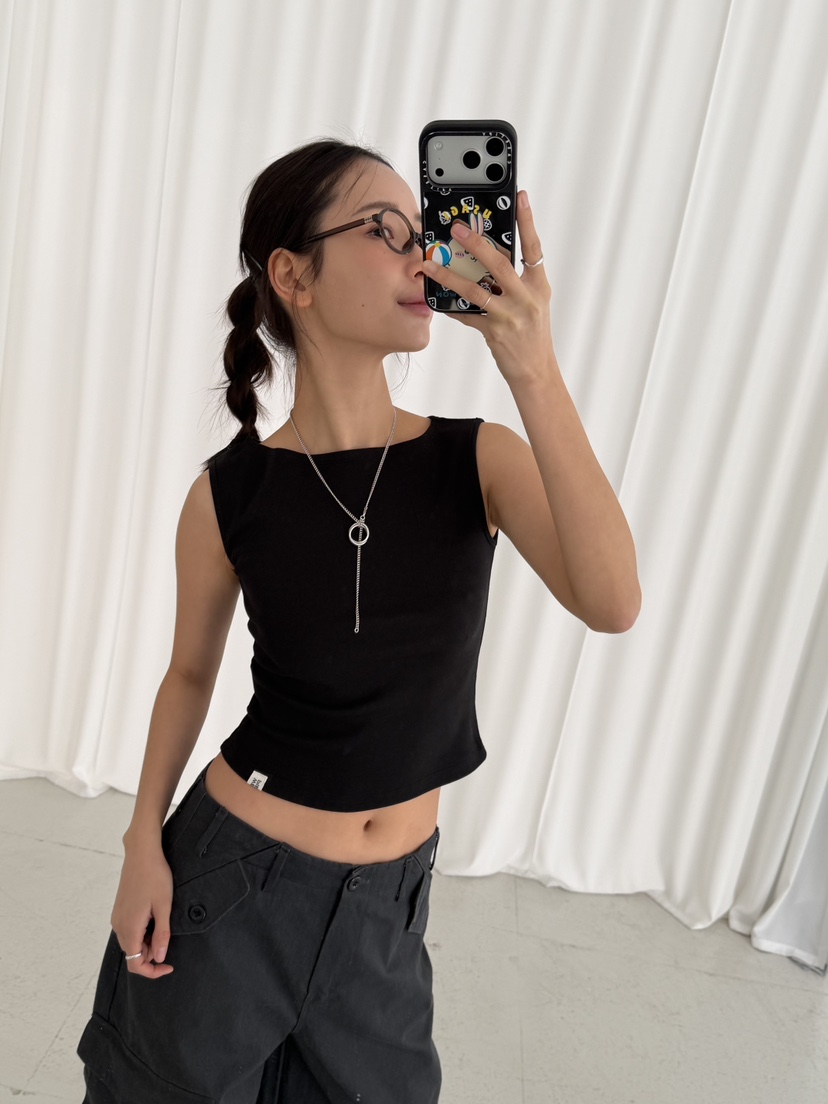 KARE/WEREPIECE韓國東大門代購女裝新款職業吊帶背心船領KARE/WEREPIECE吊帶/背心