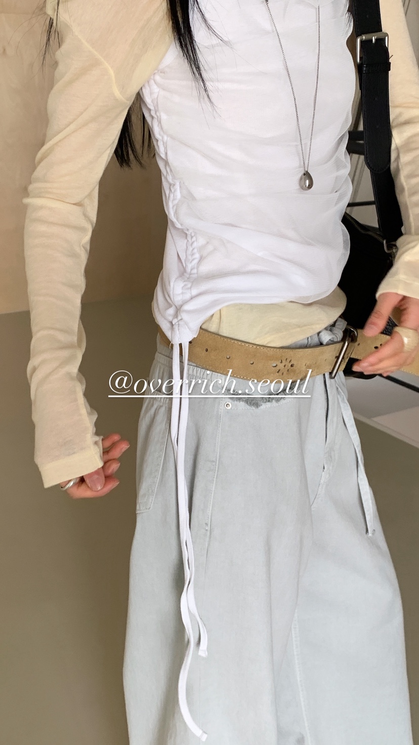 OVER RICH韓國直郵實拍女裝新款推薦熱賣時尚職業吊帶背心OVER RICH吊帶/背心