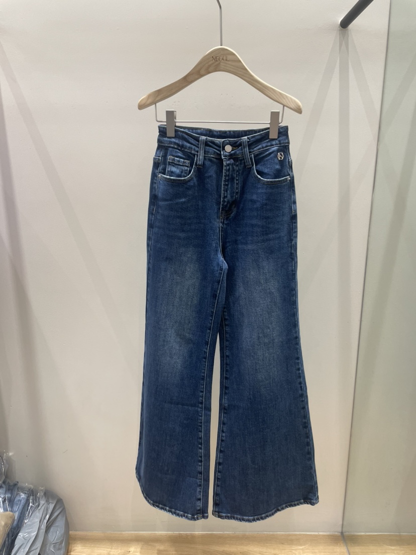 NEOUL韓國東大門代購女士新款人氣職業26春夏熱賣時尚牛仔褲NEOUL/ahin雙領標簽牛仔褲圖色2