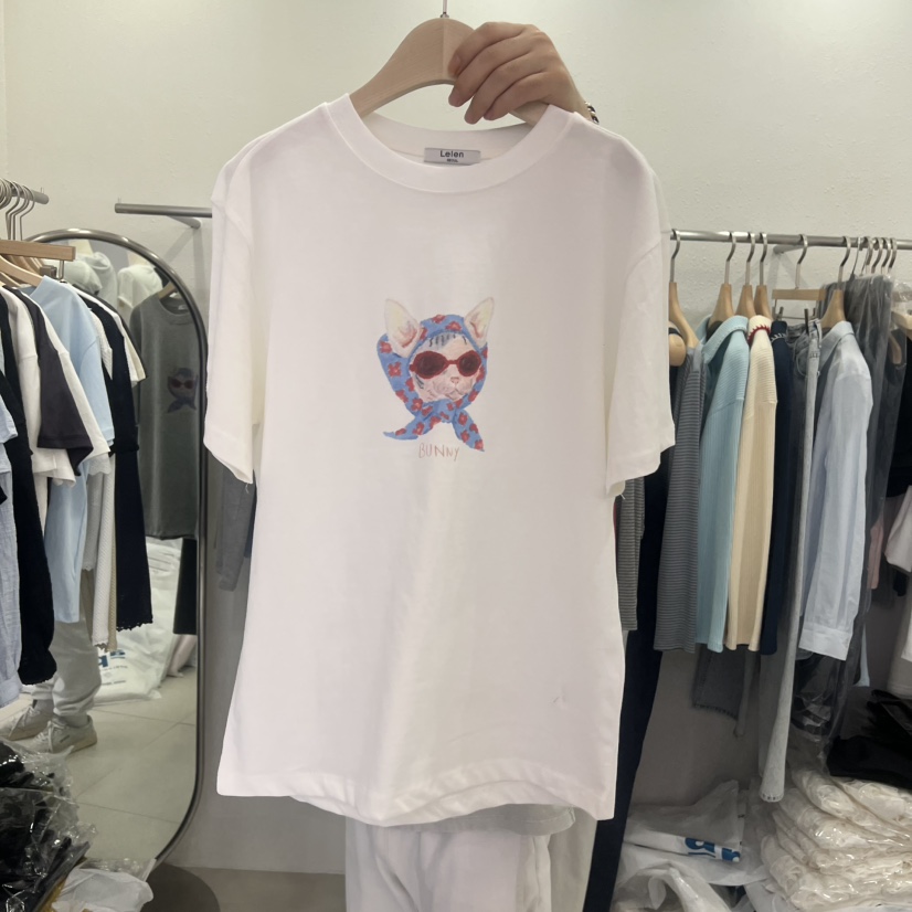 LELEN韓國東大門代購女裝新品26春夏推薦職業時尚T恤圍巾LELENT恤圖色1