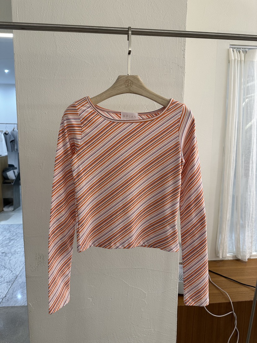 BPLAN韓國代購女裝新款休閑26春夏推薦熱賣時尚職業長袖T恤BPLAN長袖T恤圖色2