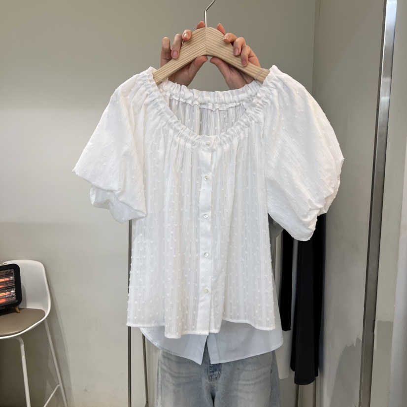 OUTRENE韓國東大門代購女士新品時尚休閑人氣推薦襯衫蕾絲衫OUTRENE襯衫/蕾絲衫圖色1