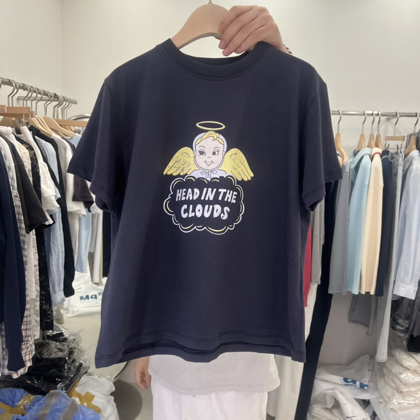 LELEN韓國東大門代購女士新款職業推薦熱賣26春夏時尚T恤LELENT恤圖色2