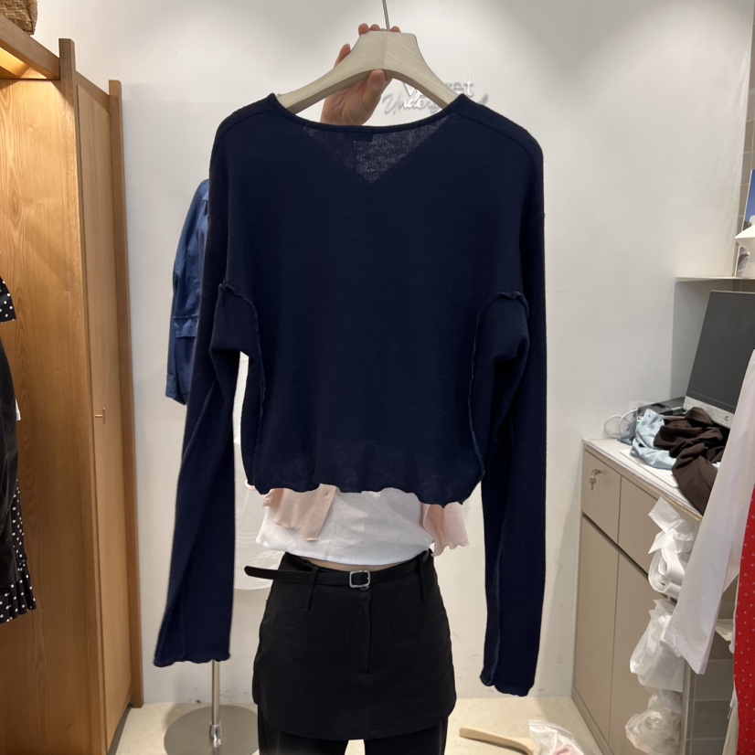 VELVET UNDERGROUND韓國代購女士新品職業長袖T恤不含內搭VELVET UNDERGROUND長袖T恤