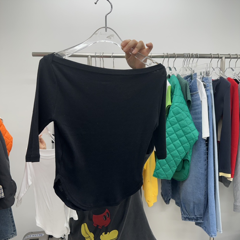 TOPDRESSING韓國直郵實拍女士新品熱賣時尚推薦職業26春夏T恤TOPDRESSINGT恤圖色3黑色