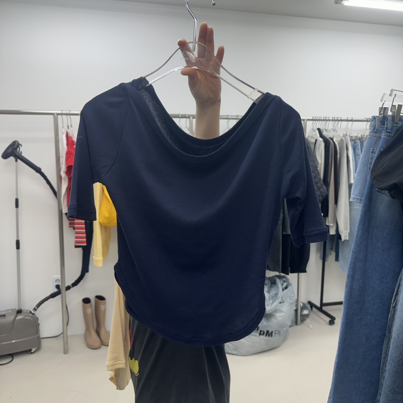 TOPDRESSING韓國直郵實拍女士新品熱賣時尚推薦職業26春夏T恤TOPDRESSINGT恤圖色4深藍色