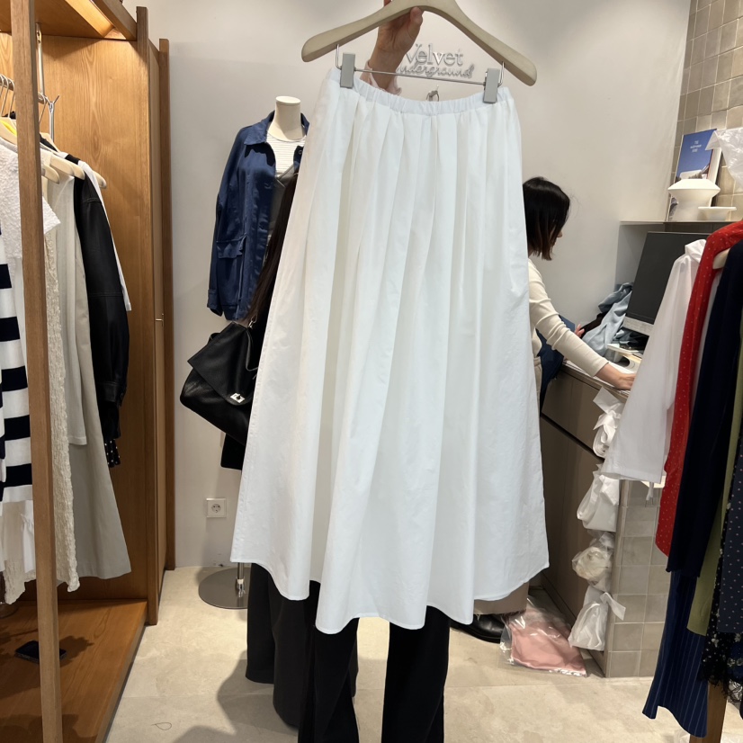 VELVET UNDERGROUND韓國直郵實拍女裝新款職業半身裙中短裙棉VELVET UNDERGROUND半身裙/中短裙