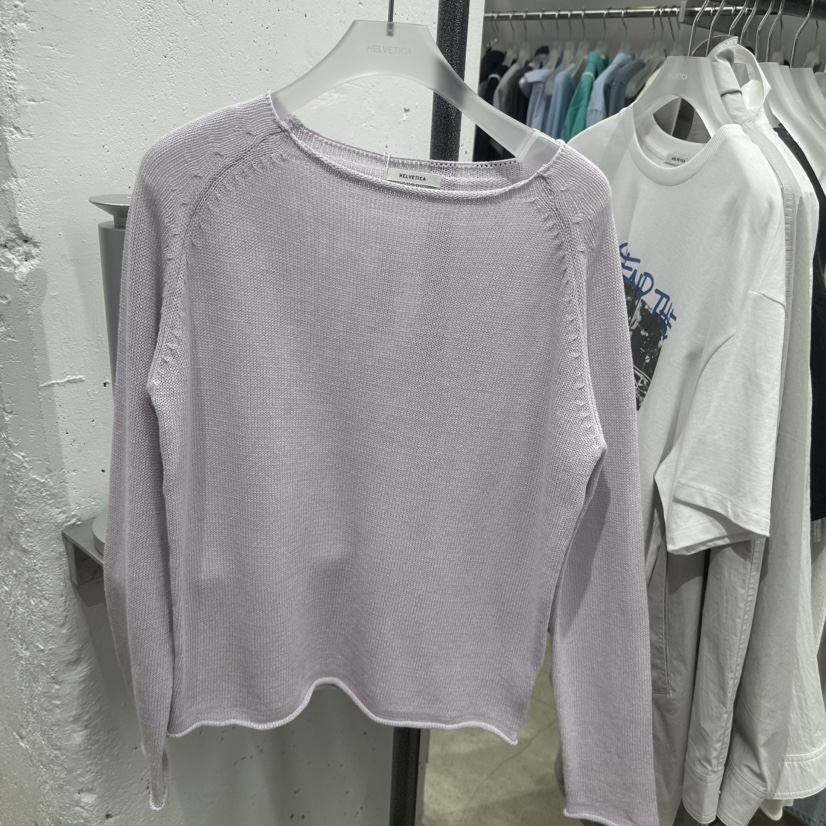 HELVETICA韓國代購女裝新款熱賣推薦休閑26春夏針織衫船領HELVETICA針織衫圖色2
