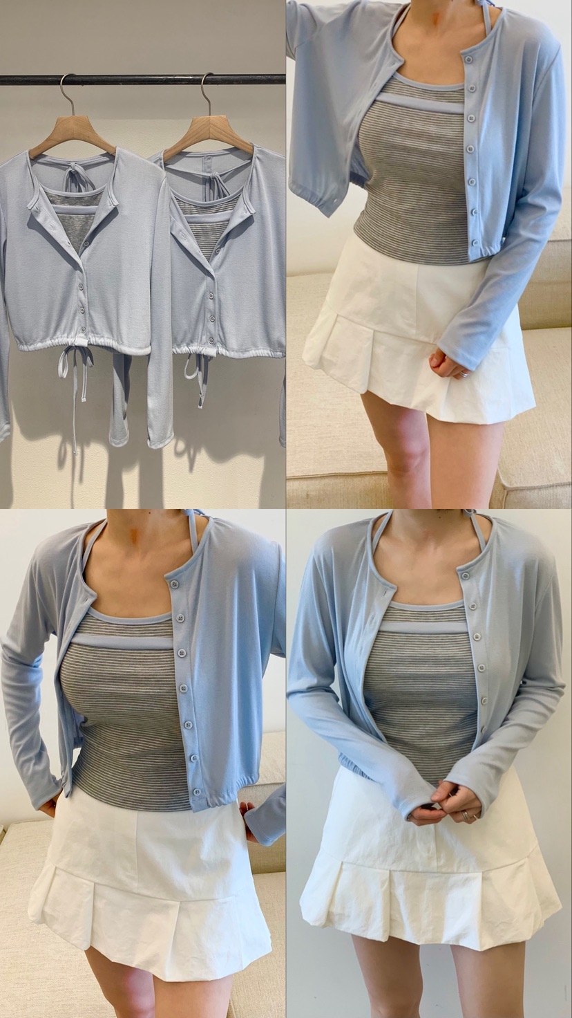 IR BIEN/BIENBIEN韓國東大門直郵女裝新款熱賣套裝開衫IR BIEN/BIENBIEN套裝