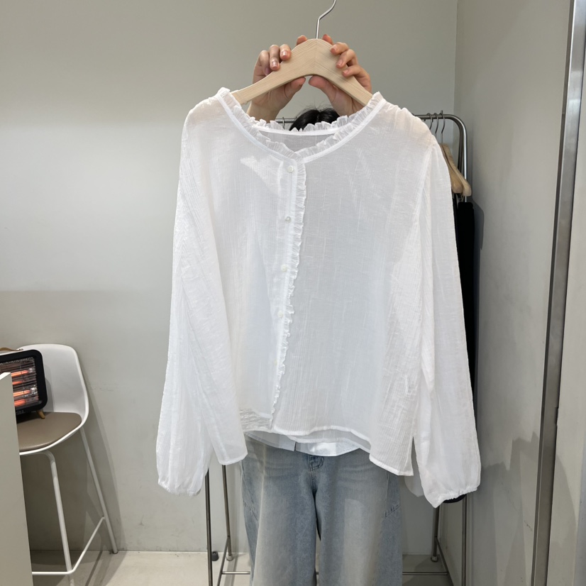 OUTRENE韓國直郵女裝新品推薦26春夏休閑熱賣人氣襯衫蕾絲衫OUTRENE襯衫/蕾絲衫圖色1