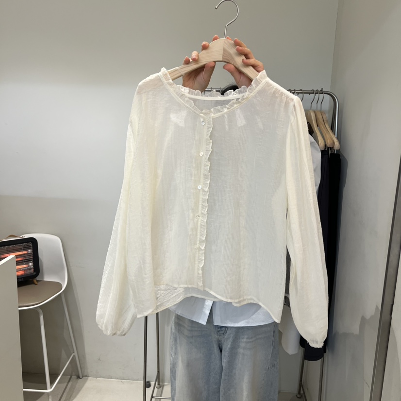 OUTRENE韓國直郵女裝新品推薦26春夏休閑熱賣人氣襯衫蕾絲衫OUTRENE襯衫/蕾絲衫圖色2