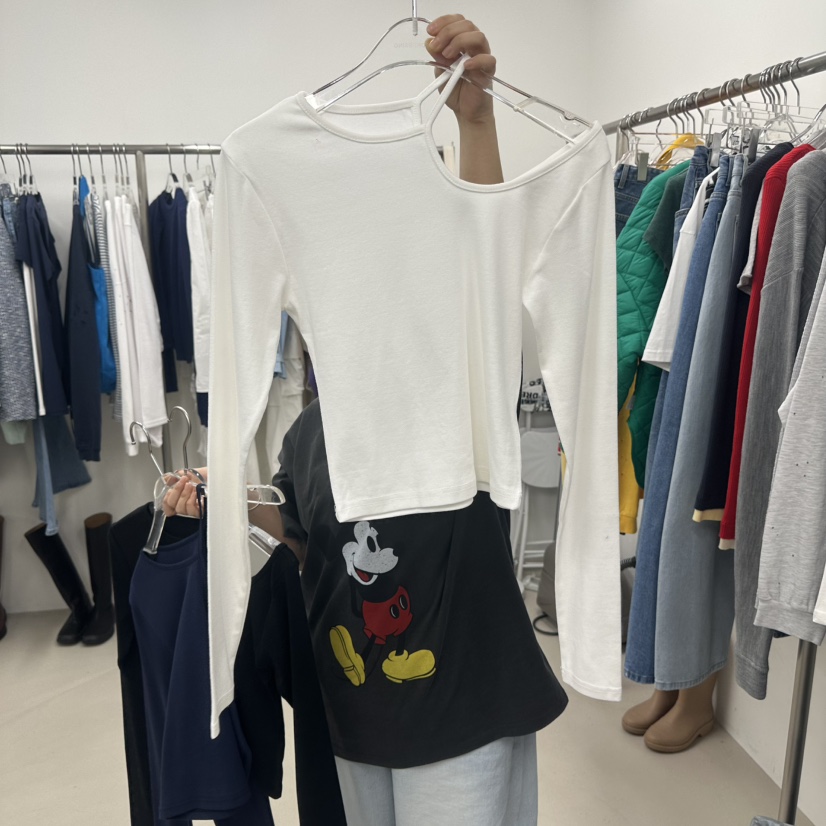 TOPDRESSING韓國東大門直郵女裝新款26春夏熱賣休閑長袖T恤TOPDRESSING長袖T恤圖色1