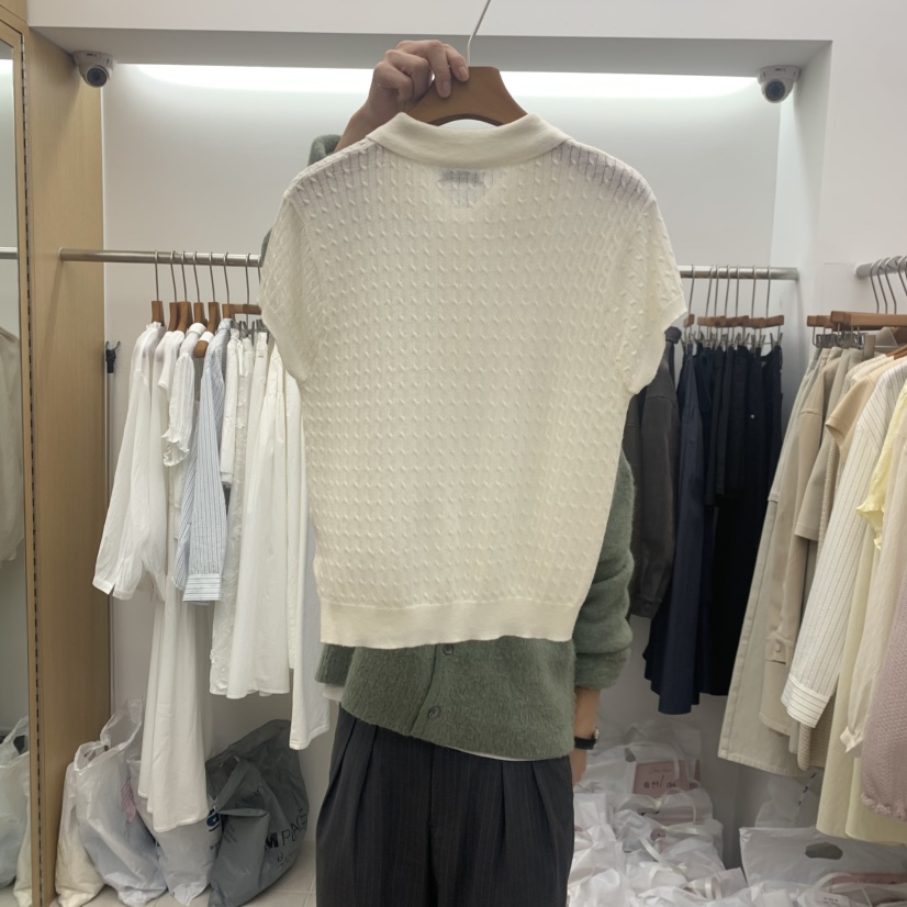 DRESS ROOM韓國直郵女士新品時尚26春夏熱賣職業休閑針織衫DRESS ROOM針織衫