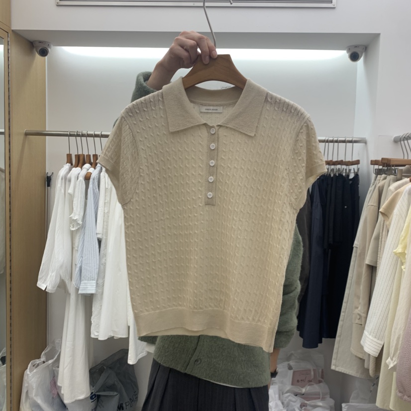 DRESS ROOM韓國直郵女士新品時尚26春夏熱賣職業休閑針織衫DRESS ROOM針織衫圖色2