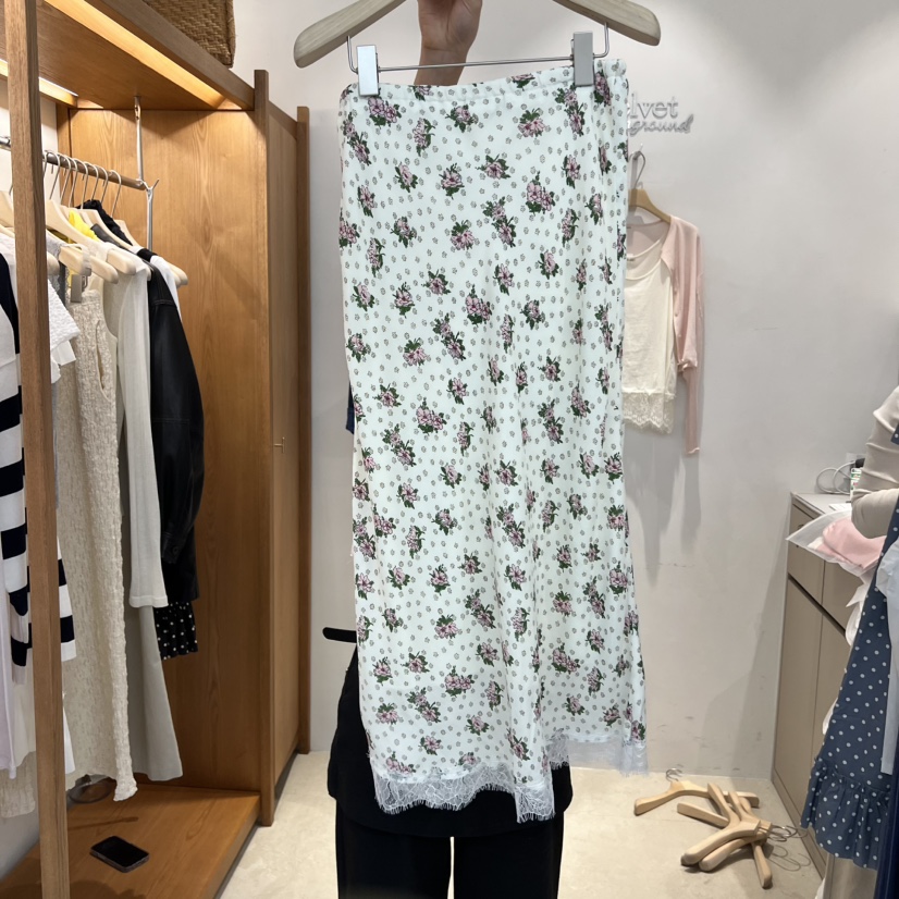 VELVET UNDERGROUND韓國直郵實拍女裝新款熱賣半身裙中短裙蕾絲VELVET UNDERGROUND半身裙/中短裙圖色2