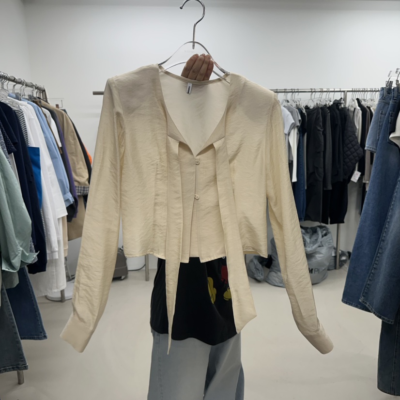 TOPDRESSING韓國東大門直郵女士新款時尚人氣熱賣襯衫蕾絲衫TOPDRESSING襯衫/蕾絲衫圖色2米色