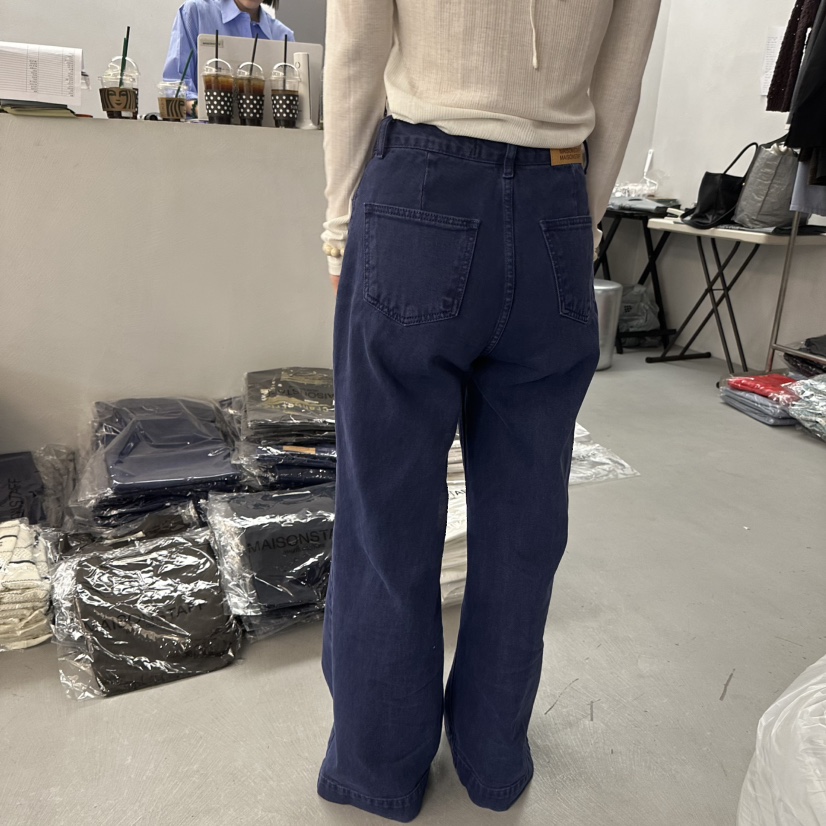 DOUBLE STANDARD/LE SMOKING/MAISONSTAFF韓國東大門代購女裝新品時尚牛仔褲MAISONSTAFF牛仔褲