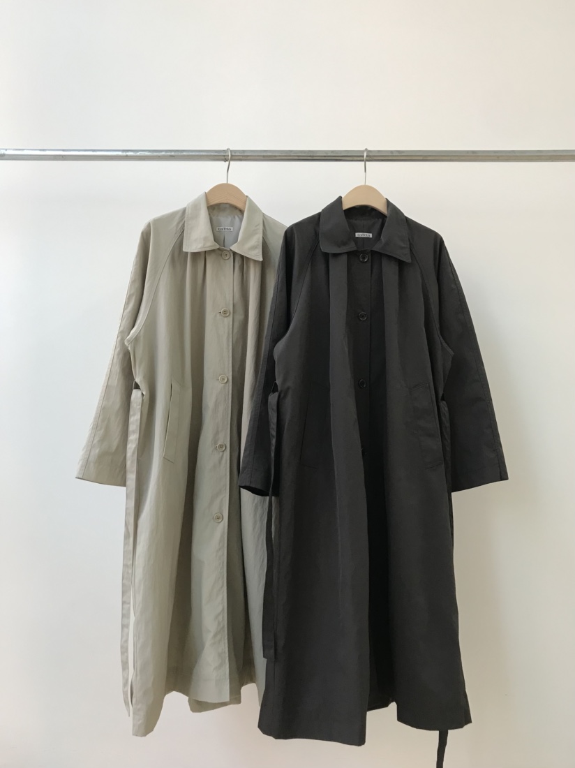 TAFFETA/MURET韓國直郵實拍女裝新款休閑長款風衣含腰帶TAFFETA/MURET長款風衣