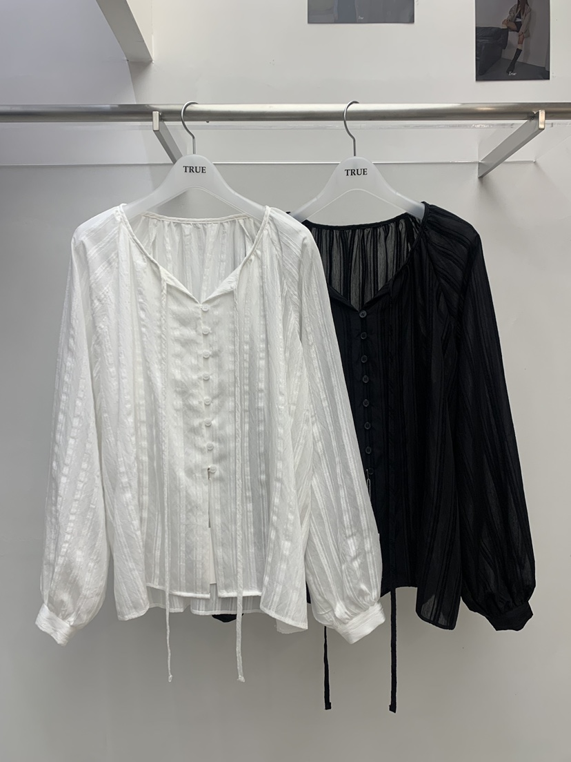 TRUE韓國代購女士新品時尚26春夏熱賣推薦休閑襯衫蕾絲衫TRUE襯衫/蕾絲衫