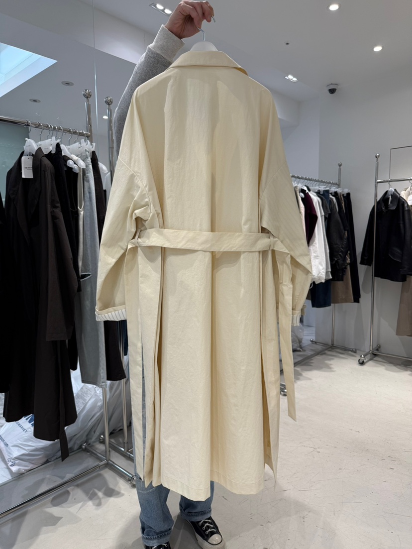 THE BRUNCH韓國直郵實拍女士新款推薦職業長款風衣含腰帶THE BRUNCH長款風衣