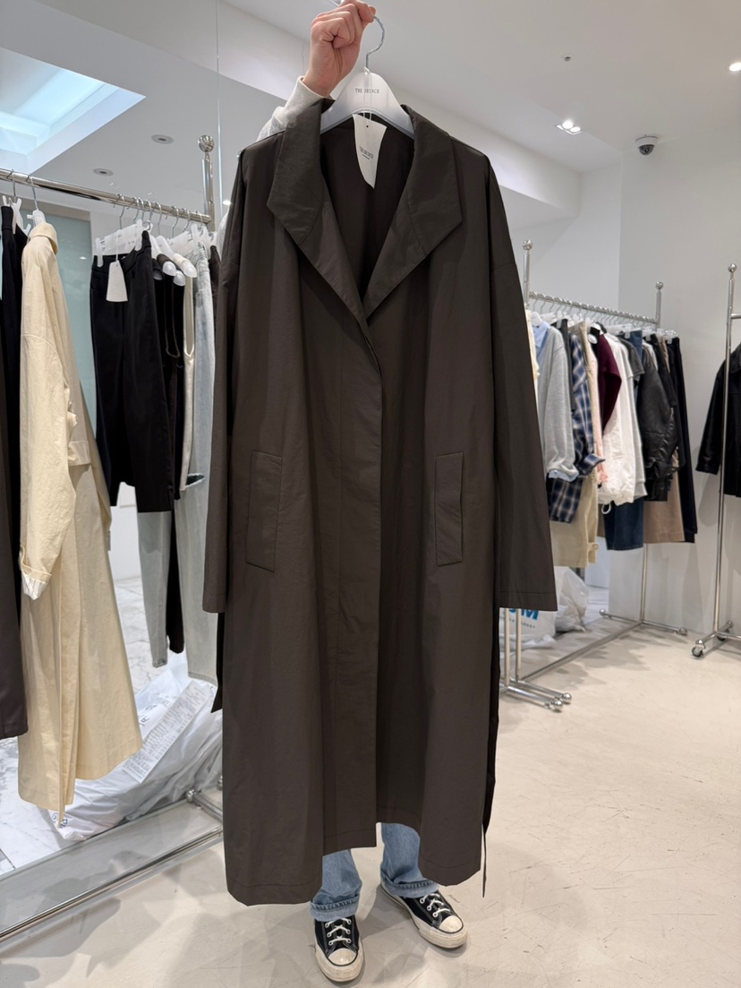 THE BRUNCH韓國直郵實拍女士新款推薦職業長款風衣含腰帶THE BRUNCH長款風衣圖色2