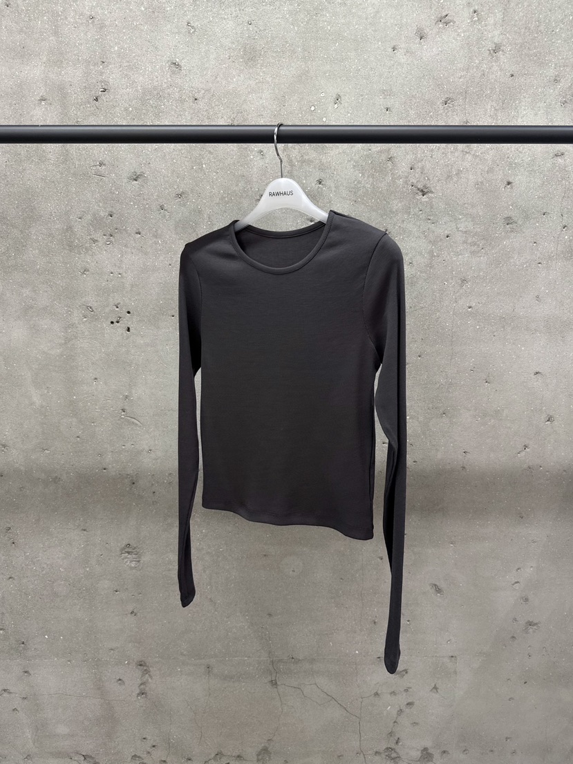 EST韓國東大門直郵女士新品推薦職業休閑26春夏長袖T恤羅紋EST/RAWHAUS長袖T恤圖色2