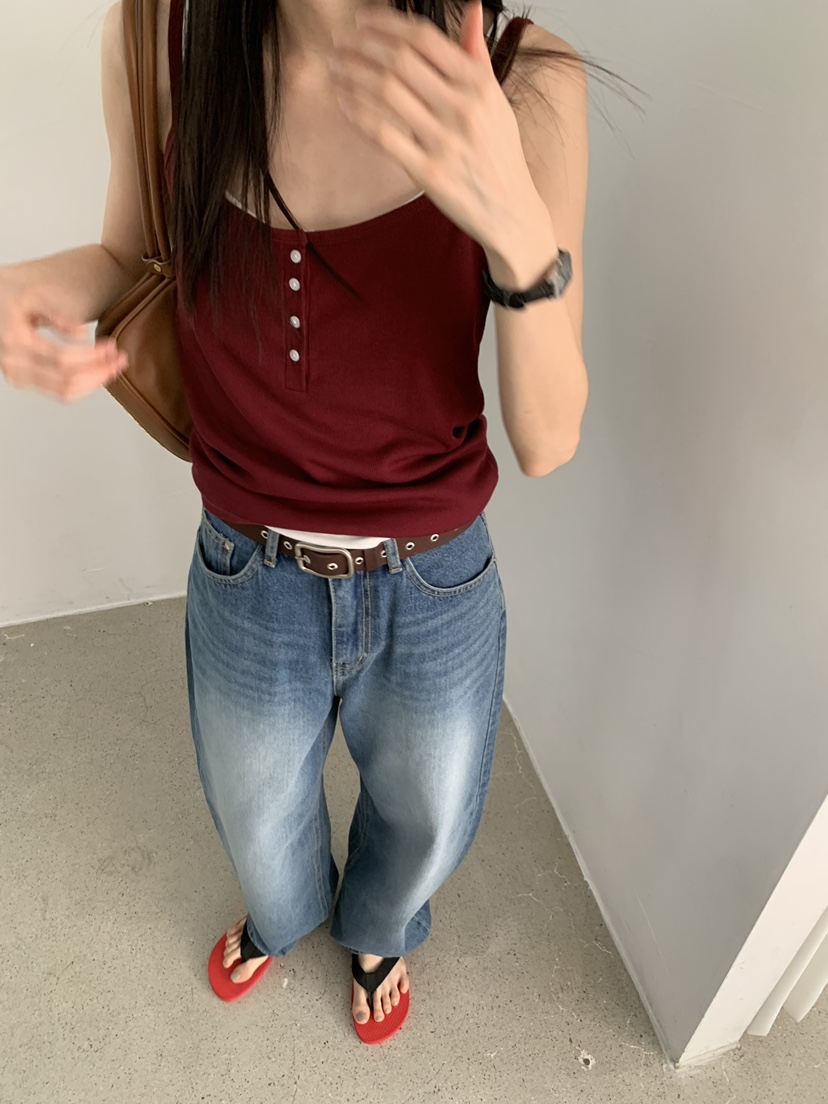 TRUE韓國東大門代購女裝新款職業休閑推薦時尚人氣吊帶背心TRUE吊帶/背心