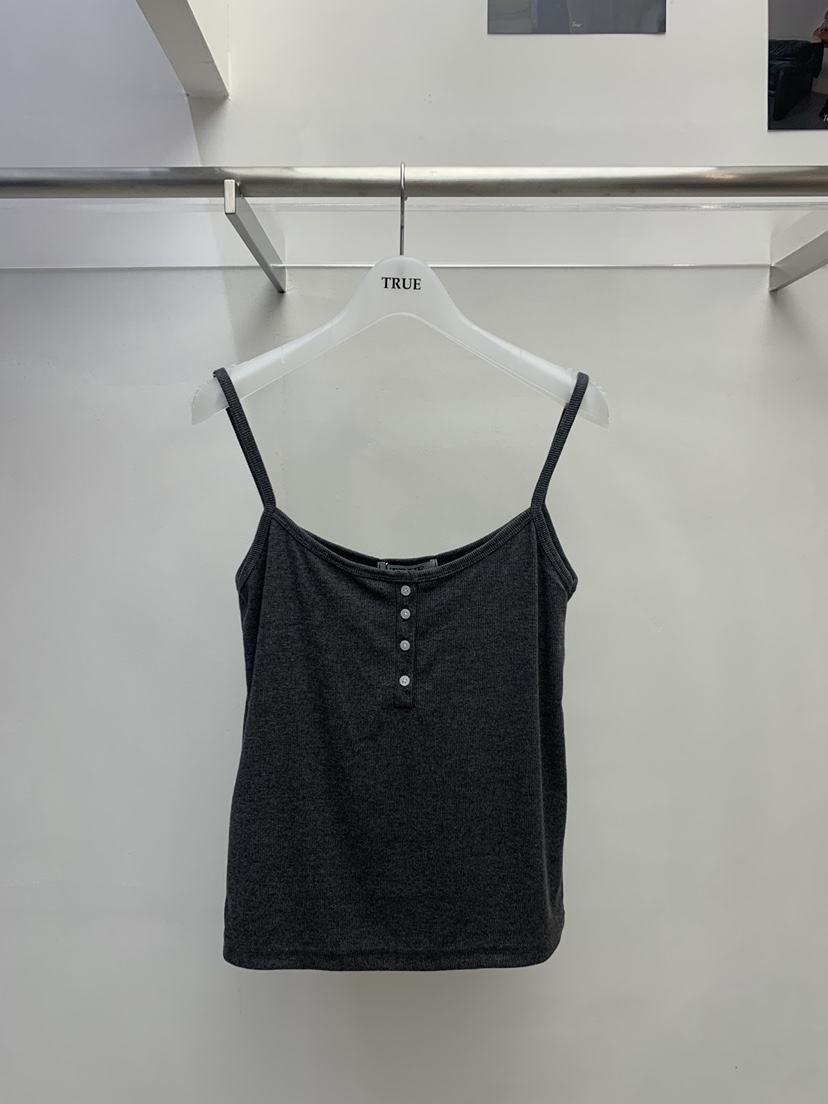 TRUE韓國東大門代購女裝新款職業休閑推薦時尚人氣吊帶背心TRUE吊帶/背心圖色3墨色