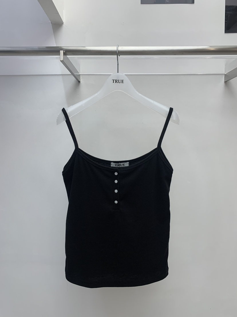 TRUE韓國東大門代購女裝新款職業休閑推薦時尚人氣吊帶背心TRUE吊帶/背心圖色4黑色