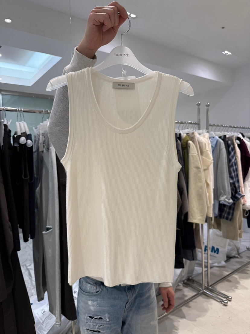 THE BRUNCH韓國直郵實拍女士新款推薦職業時尚吊帶背心羅紋THE BRUNCH吊帶/背心圖色1