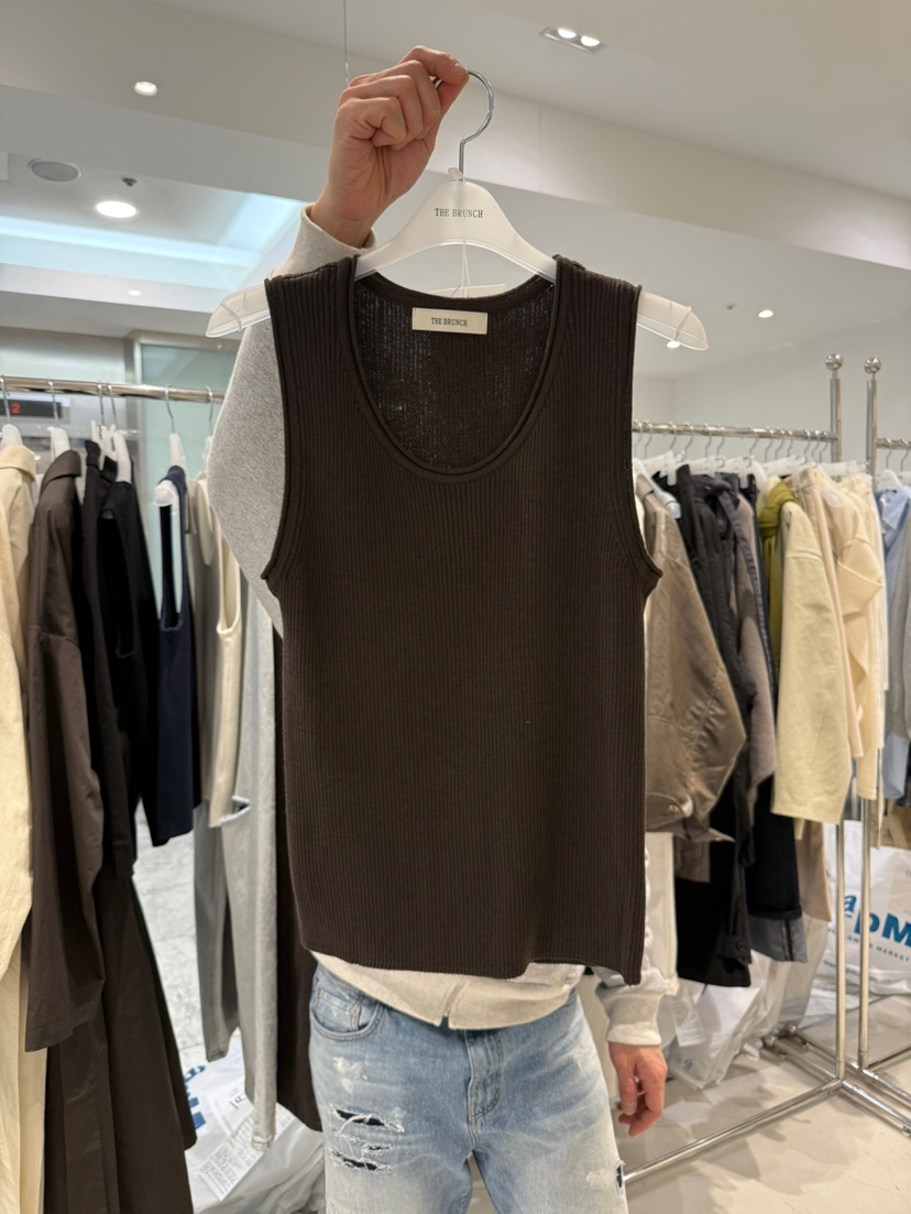 THE BRUNCH韓國直郵實拍女士新款推薦職業時尚吊帶背心羅紋THE BRUNCH吊帶/背心圖色4