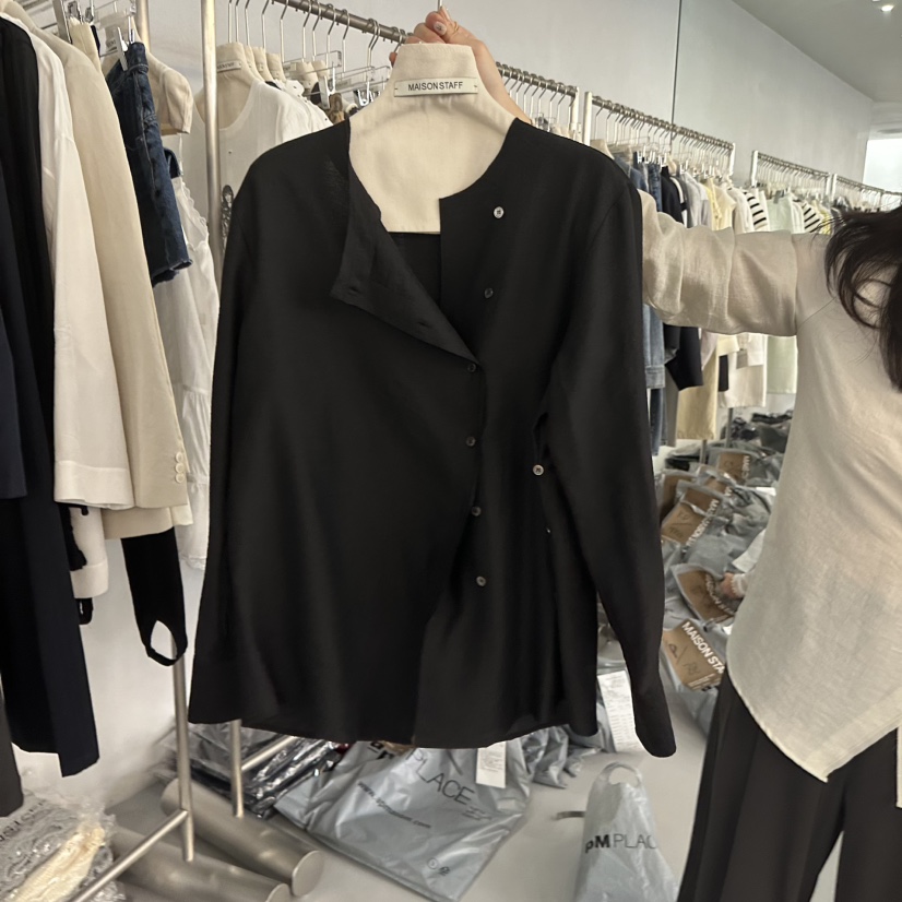 DOUBLE STANDARD/LE SMOKING/MAISONSTAFF韓國直郵實拍女士新款人氣襯衫蕾絲衫MAISONSTAFF襯衫/蕾絲衫圖色2