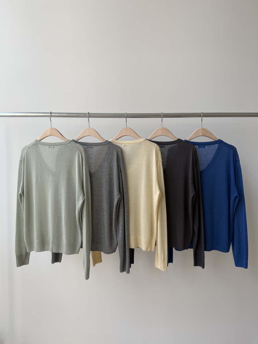 TAFFETA/MURET韓國東大門代購女士新品休閑針織衫V領亞麻TAFFETA/MURET針織衫