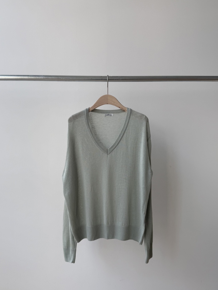 TAFFETA/MURET韓國東大門代購女士新品休閑針織衫V領亞麻TAFFETA/MURET針織衫圖色1