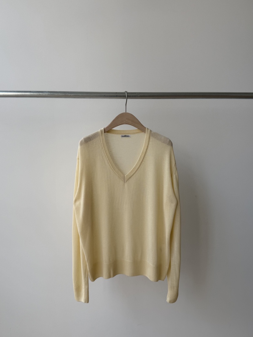 TAFFETA/MURET韓國東大門代購女士新品休閑針織衫V領亞麻TAFFETA/MURET針織衫圖色3