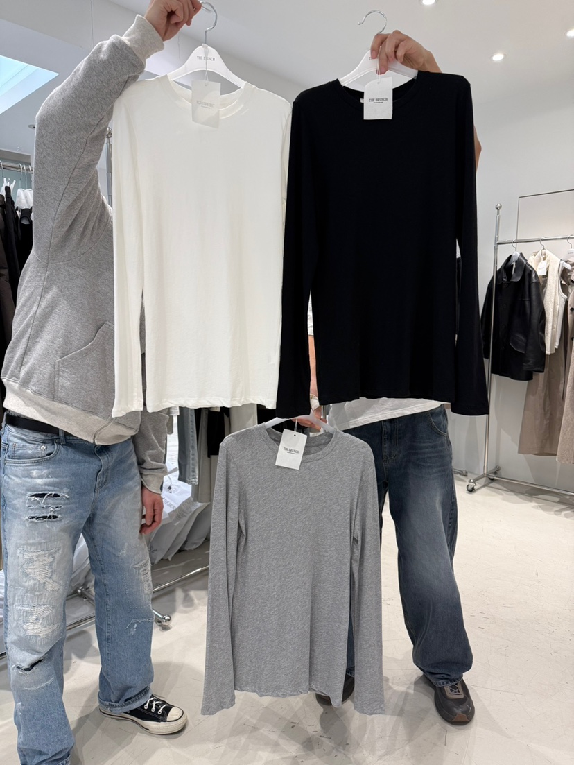 THE BRUNCH韓國直郵實拍女士新品時尚人氣職業26春夏長袖T恤THE BRUNCH長袖T恤