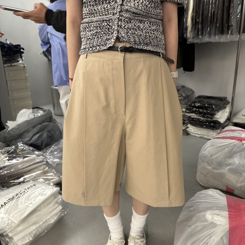 DOUBLE STANDARD/LE SMOKING/MAISONSTAFF韓國直郵實拍女裝新品職業短褲不含腰帶MAISONSTAFF短褲圖色1