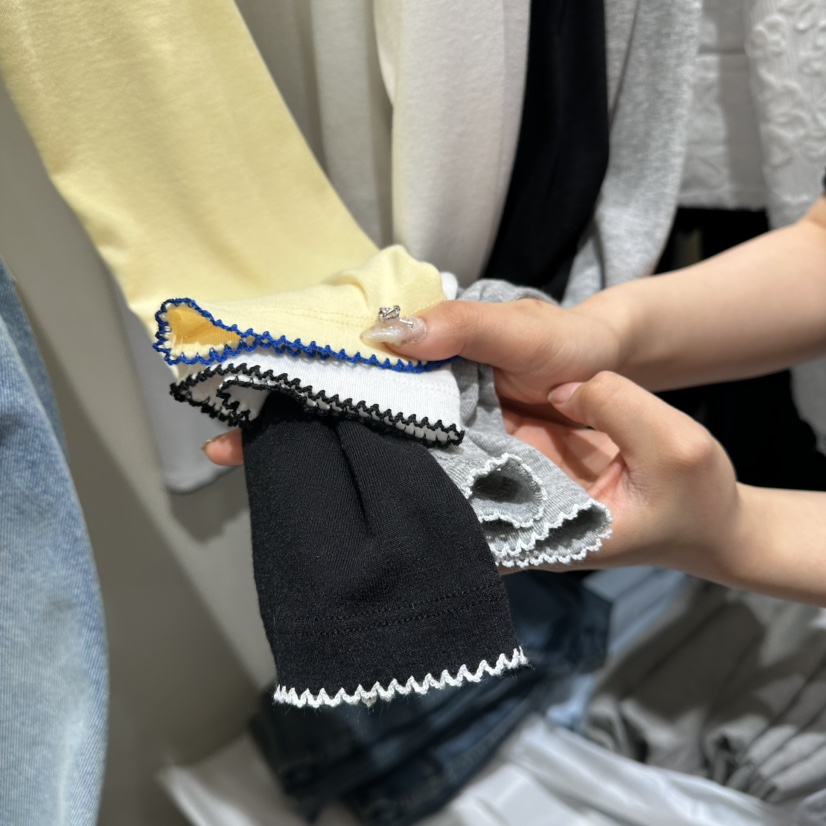 VINTAGE VIBE韓國代購女裝新款時尚職業26春夏長袖T恤刺繡VINTAGE VIBE長袖T恤