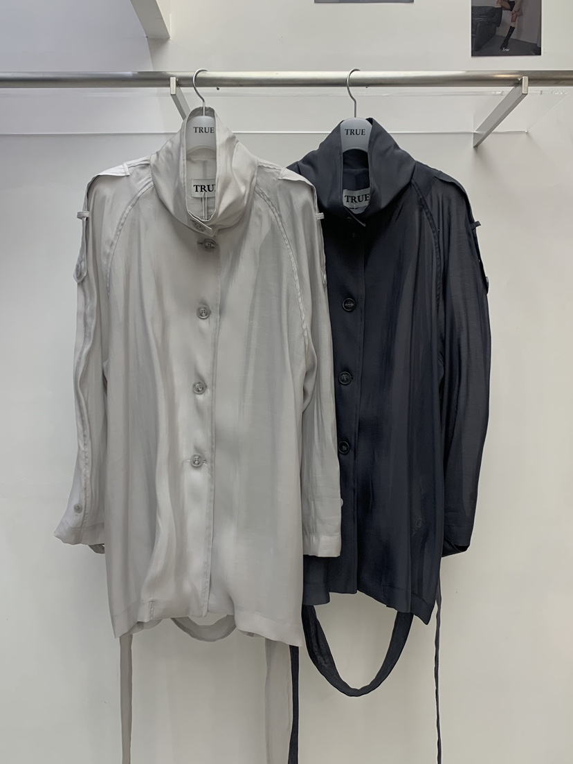 TRUE韓國直郵實拍女裝新款熱賣26春夏休閑人氣夾克含腰帶TRUE夾克