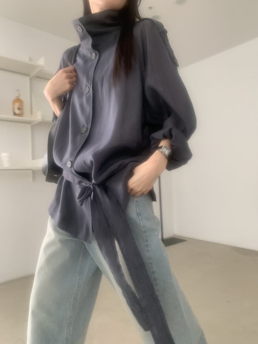 TRUE韓國直郵實拍女裝新款熱賣26春夏休閑人氣夾克含腰帶TRUE夾克