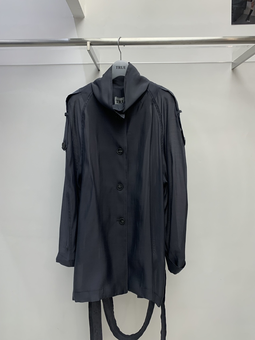 TRUE韓國直郵實拍女裝新款熱賣26春夏休閑人氣夾克含腰帶TRUE夾克圖色2