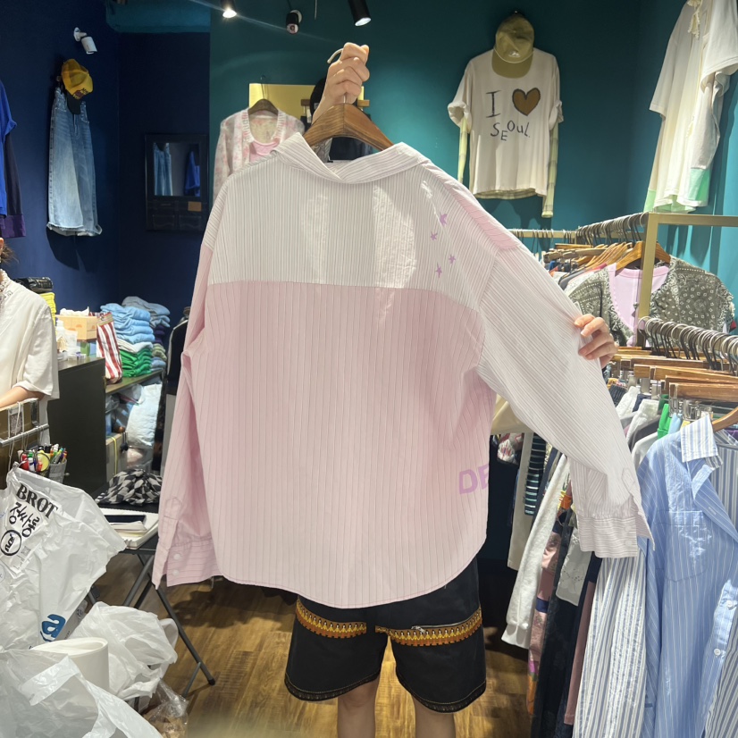 MERCI LINDA韓國代購女裝新款熱賣推薦職業襯衫蕾絲衫亞麻MERCI LINDA襯衫/蕾絲衫