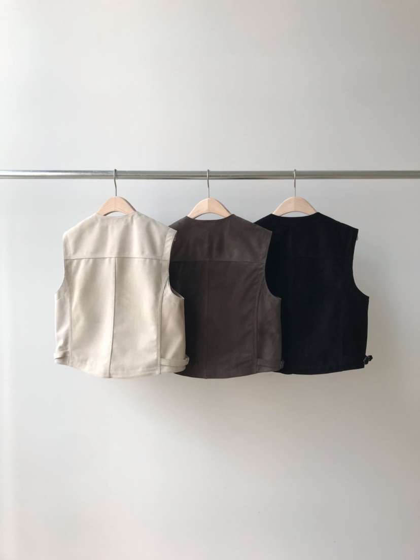 TAFFETA/MURET韓國東大門代購女裝新品推薦熱賣馬甲麂皮TAFFETA/MURET馬甲