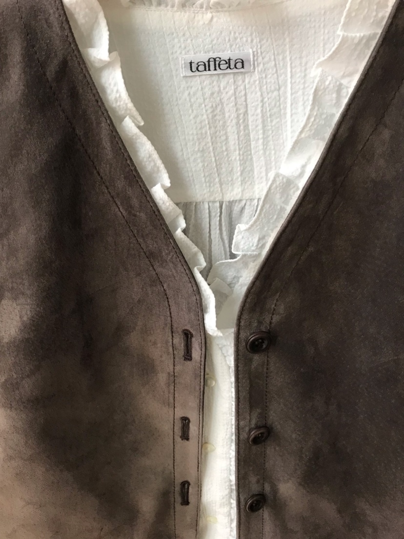 TAFFETA/MURET韓國東大門代購女裝新品推薦熱賣馬甲麂皮TAFFETA/MURET馬甲