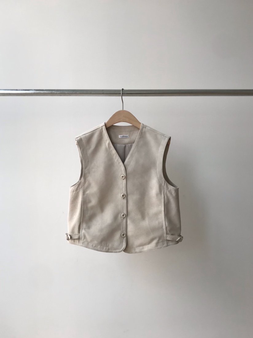 TAFFETA/MURET韓國東大門代購女裝新品推薦熱賣馬甲麂皮TAFFETA/MURET馬甲圖色1